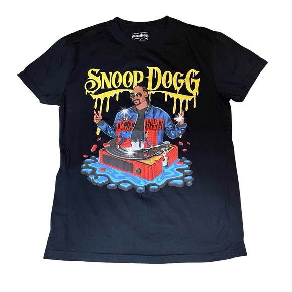 Dogg Supply by Snoop Dogg black graphic colorful L size t-shirt drip turntable - Picture 1 of 5
